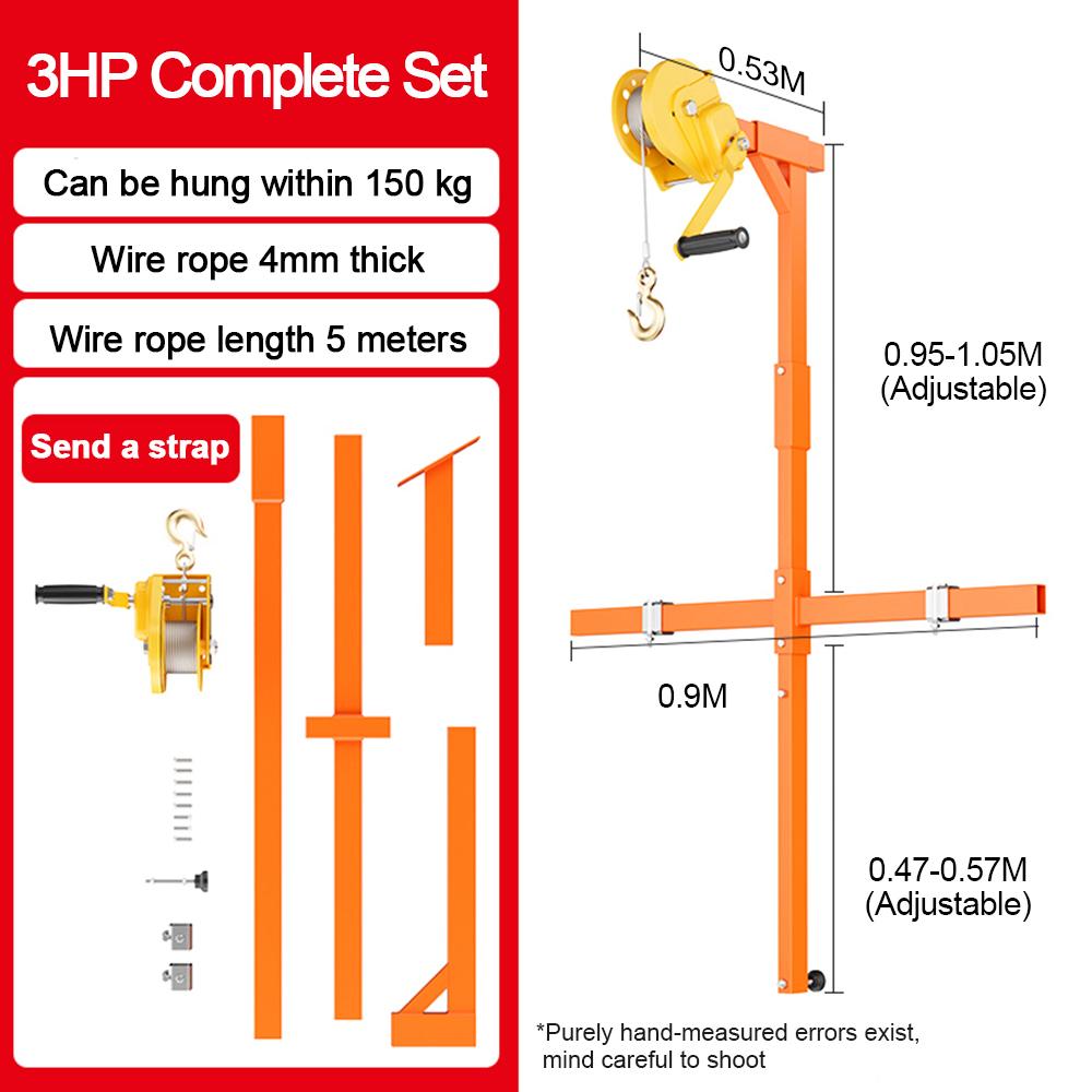 Air Conditioner Suspension Bracket Removal Tool Outdoor Air Conditioner Bracket Hand-Cranked Winch Air Conditioner Lift Crane