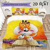 Diddl Pattern Bedding Uilt Set Uilt Cover Pillowcase Home Decoration Birthday Gift (1 * Duvet Cover + 2 * Pillowcase  Without Core)