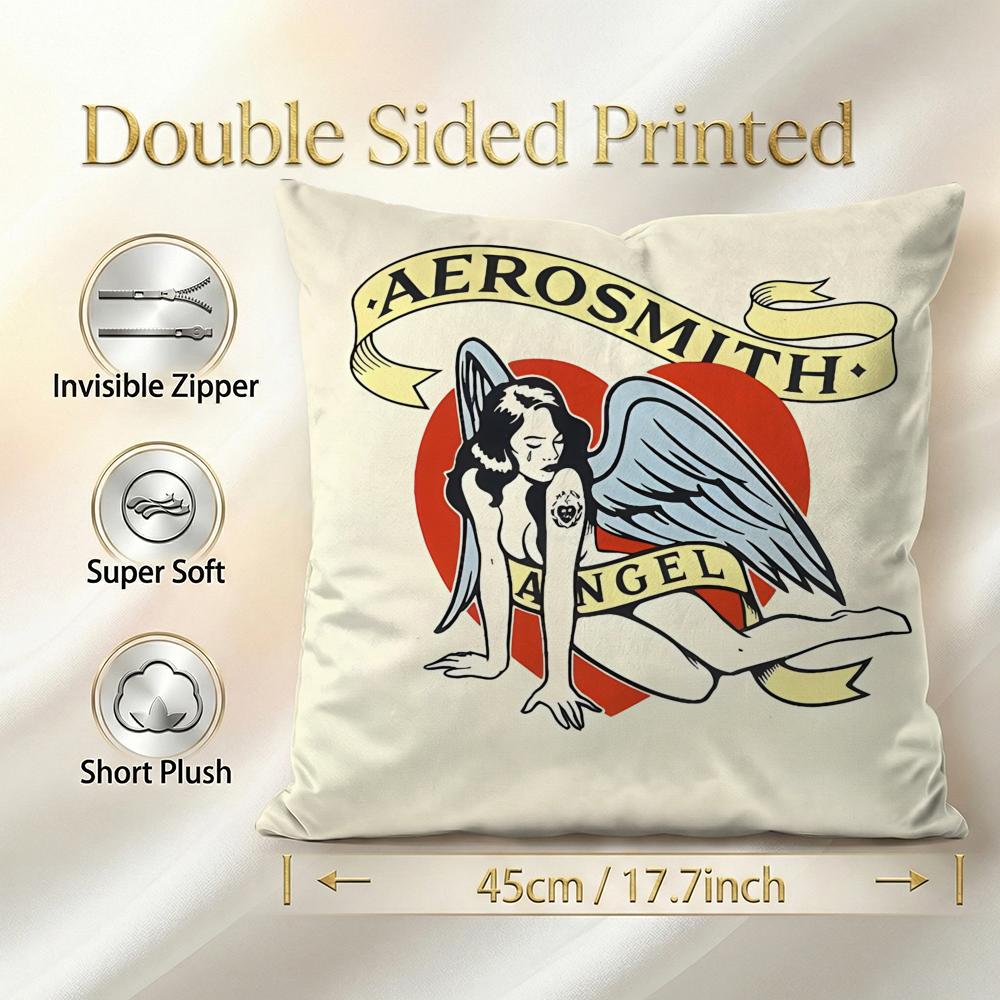 Band A-Aerosmith Cushion Cover Cushion Cover Set 4Pcs 50X50 45X45 40X40 Pillowcase Decorative Sofa Home Decor