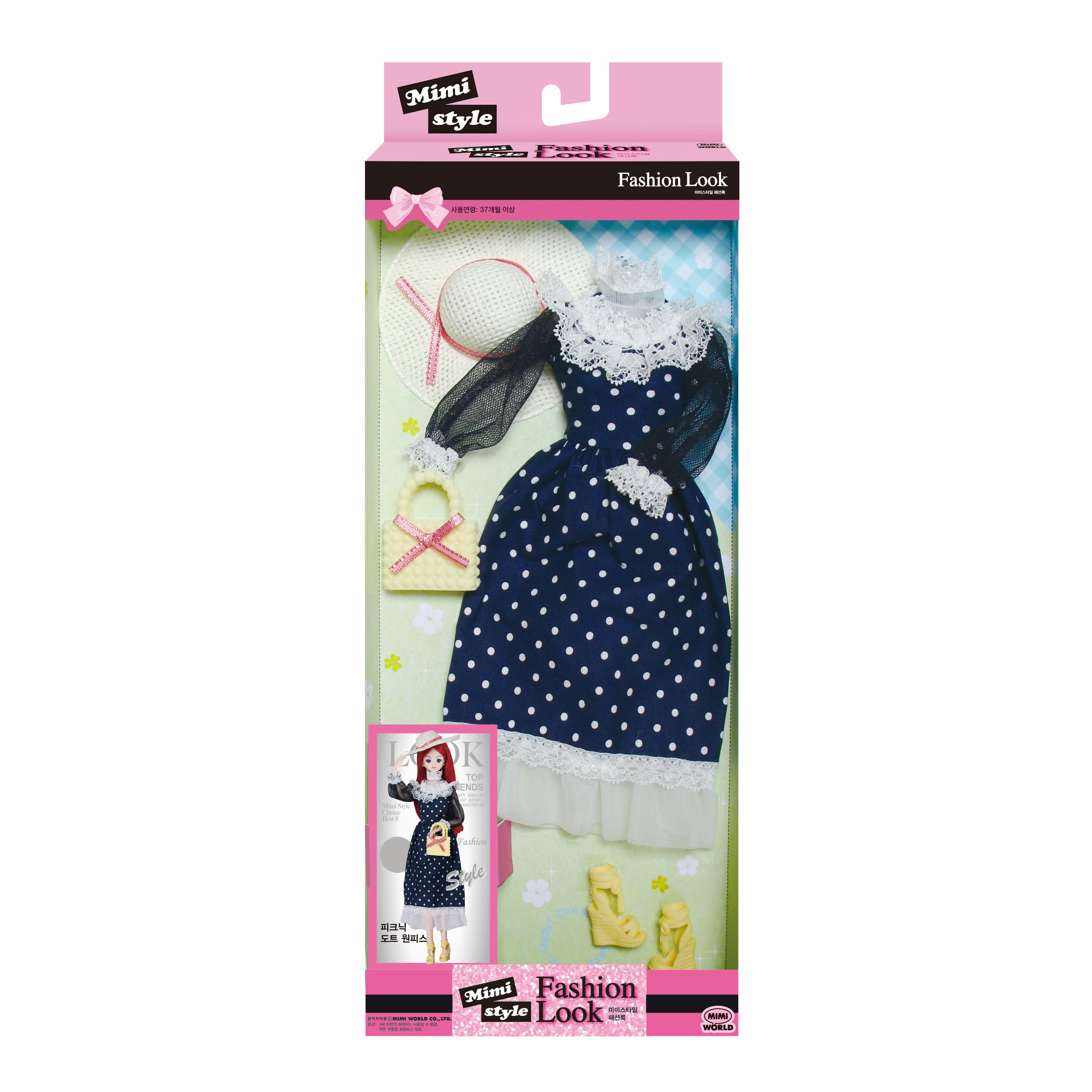 [mimi world] Mimi Style Fashion Outfit: Picnic Dot Dress (for Mimi Dolls)