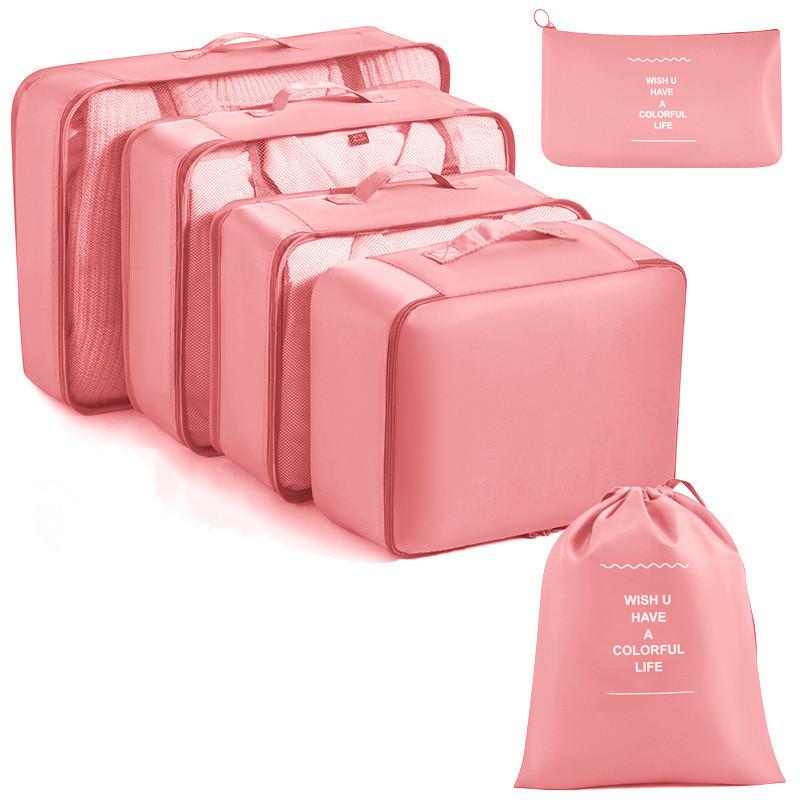 8-6 Pcs Travel Storage Bag Set, Clothing Organizer Packing Bags Suitcase Luggage Organizer Pouches