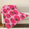 High-Density Soft Fleece Blanket Vibrant Tomato Pattern, Warm Cozy, Skin-Friendly, Decorative & Functional for Home, Halloween, Christmas