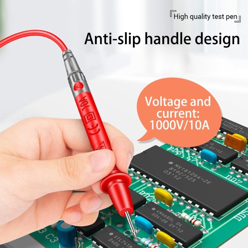 Test Leads Needle Pin Replacement Digital Multimeter Probe Wire Pen Cable Set 1000V 10A Electric Test Leads Tester Probe