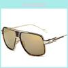 Elegante quadratische klare Gläser Vintage schlichte Brille mit stabilem Metallrahmen Sonnenbrille Brillen