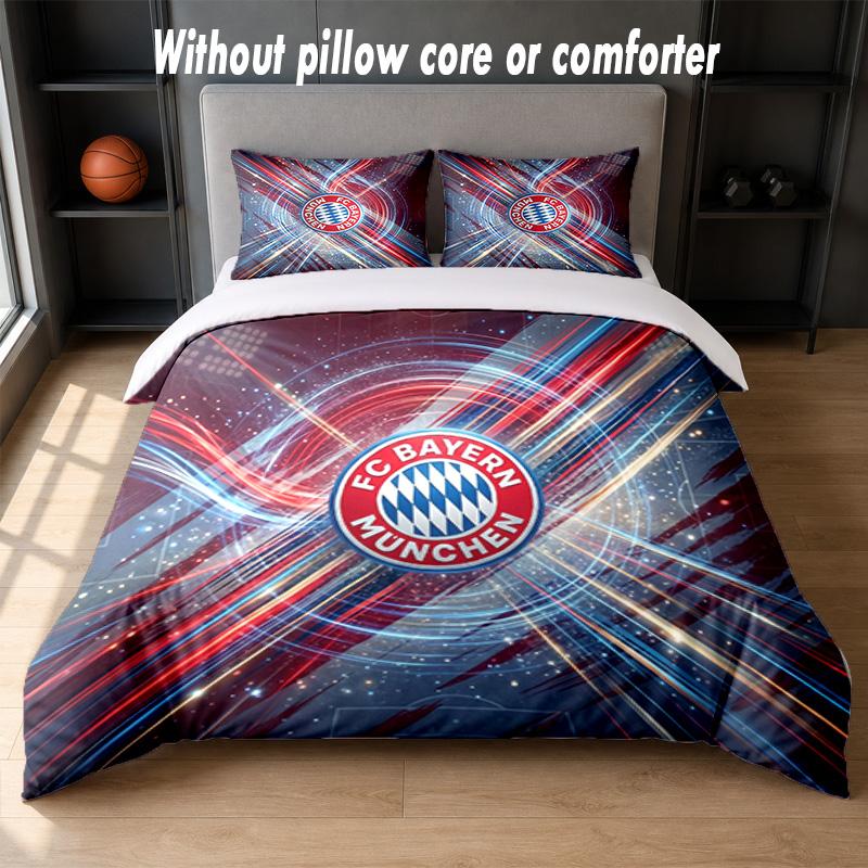 Designové povlečení Bayern Mnichov 1 povlak na přikrývku + 2 povlaky na polštář Měkké prodyšné domácí povlečení