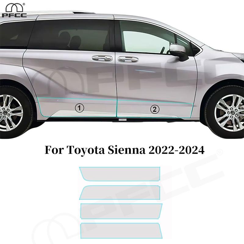 For Toyota Sienna -2024 Headlight Rearview Door Side Anti-scratch TPU Protection Film Pre-cut PPF Clear Bra Resistant Cover