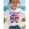 Kpop Children's T Shirt Cartoon Graphic Short Sleeve Summer Comfortable Top Funny Gift for Fans Harajuku T-Shirts Girls Clothes