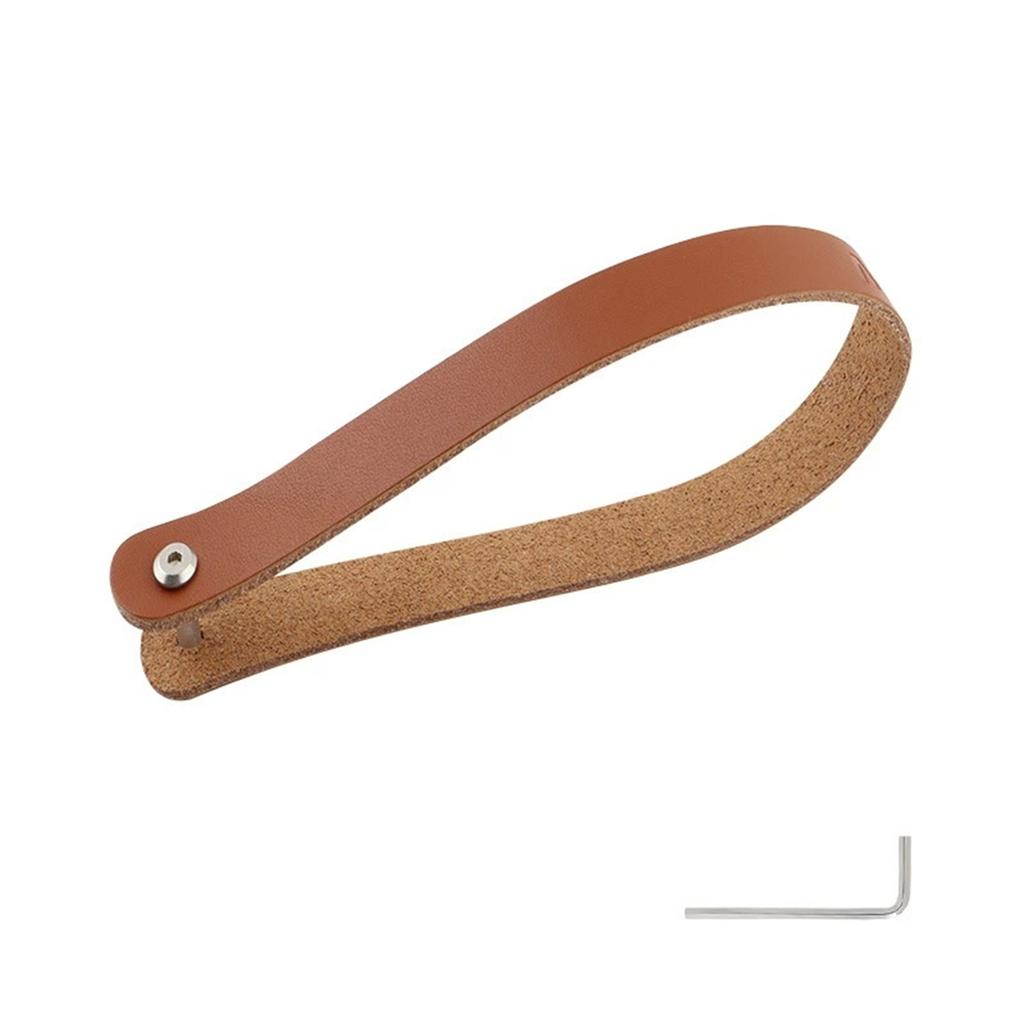 Folding Bike Front Shelf with Pig Nose, Cowhide Handle & Pull Ring, Front Bag Strap Accessory,  Upgrade for Road &  Bikes