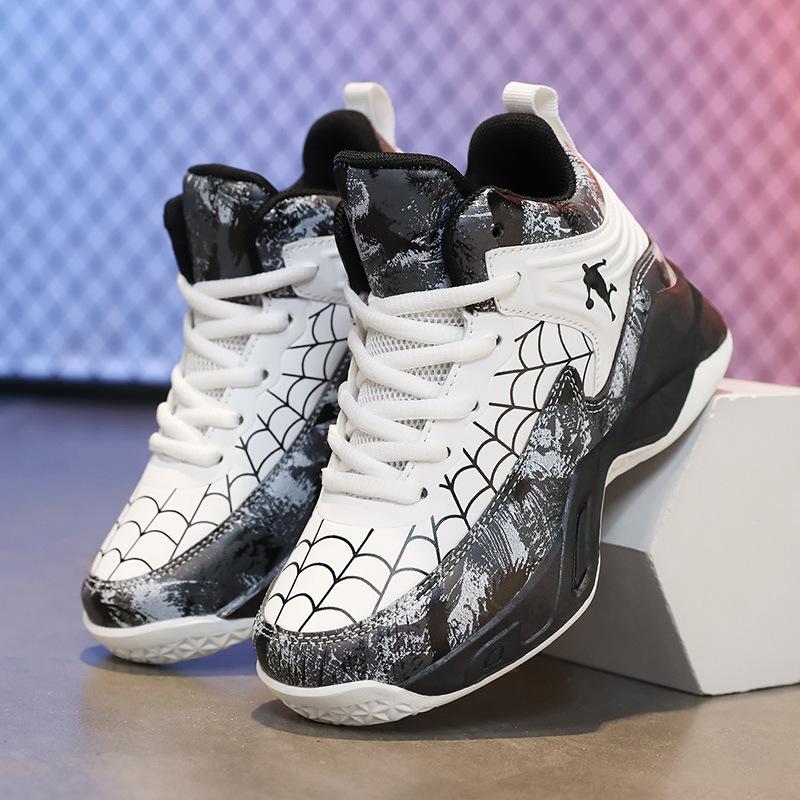 Boys shoes 2025 autumn new children's leather sneakers boys wear-resistant non-slip basketball shoes