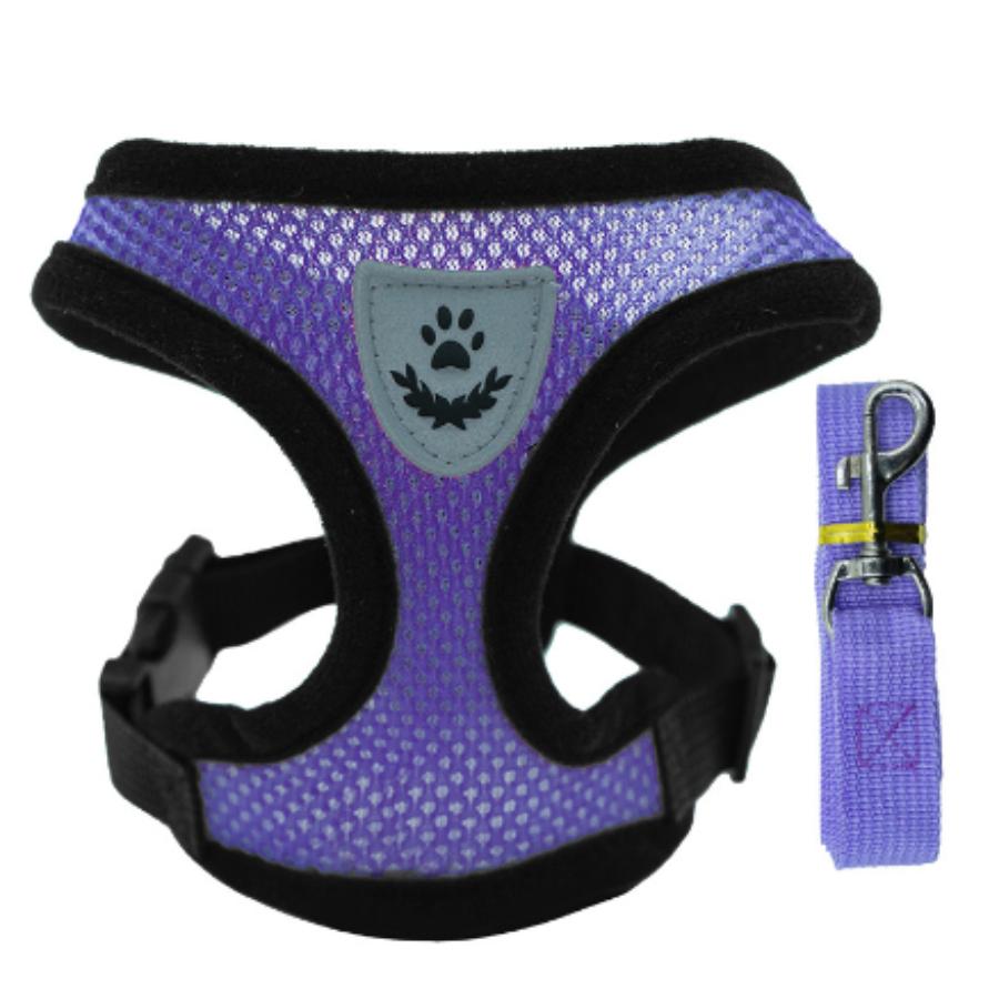 Cat Harness Vest Walking Lead Leash For Puppy Dogs Collar Polyester Adjustable Mesh Dog Harness For Small Medium Pet Accessories
