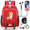Zaino carino Shiba Inu per adolescenti ragazzi con USB, Borsa di grande capacità per il ritorno a scuola per studenti, Viaggi quotidiani