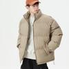 Herbst und Winter Dopamin Baumwolljacke, Herren Stehkragenmantel, Herren Dicke Einfarbige Warme Baumwolljacke, Baumwollmantel