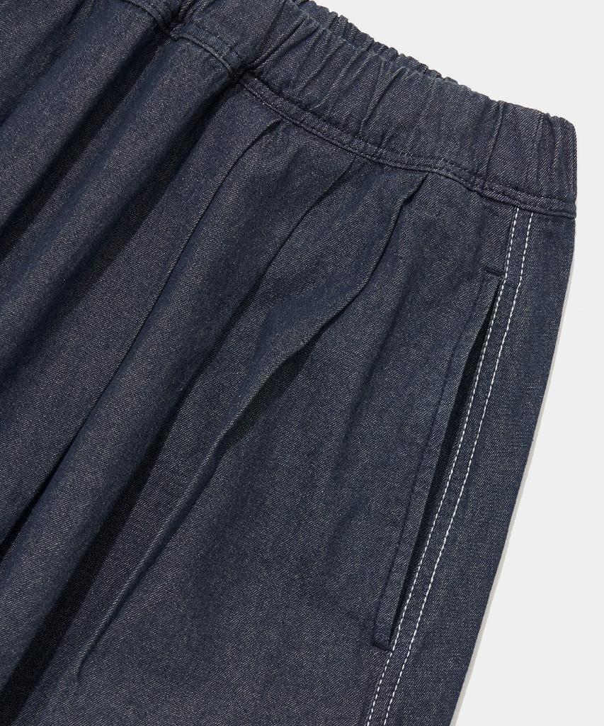 COLUMBIA UNIVERSITY All-Round Twotuck Denim Long Skirt_Indigo Jean
