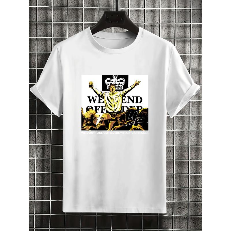 Ευρωπαϊκά μεγέθη Ανδρικά T-Shirts με Γραφικά Weekend Offender T-Shirt Ζωδίου Λέοντα - Μαύρο Y2K Streetwear με Λέοντα