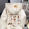 Korean Style Cute Embroidered Dog Hoodie for Women - Retro, Age-Reducing Fleece Jacket for Autumn/Winter