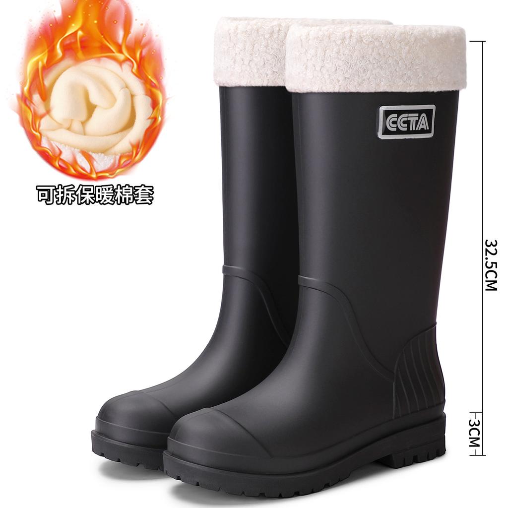 Fashion rain shoes women's platform versatile medium tube rain boots non-slip and wear-resistant women's work adult water shoes