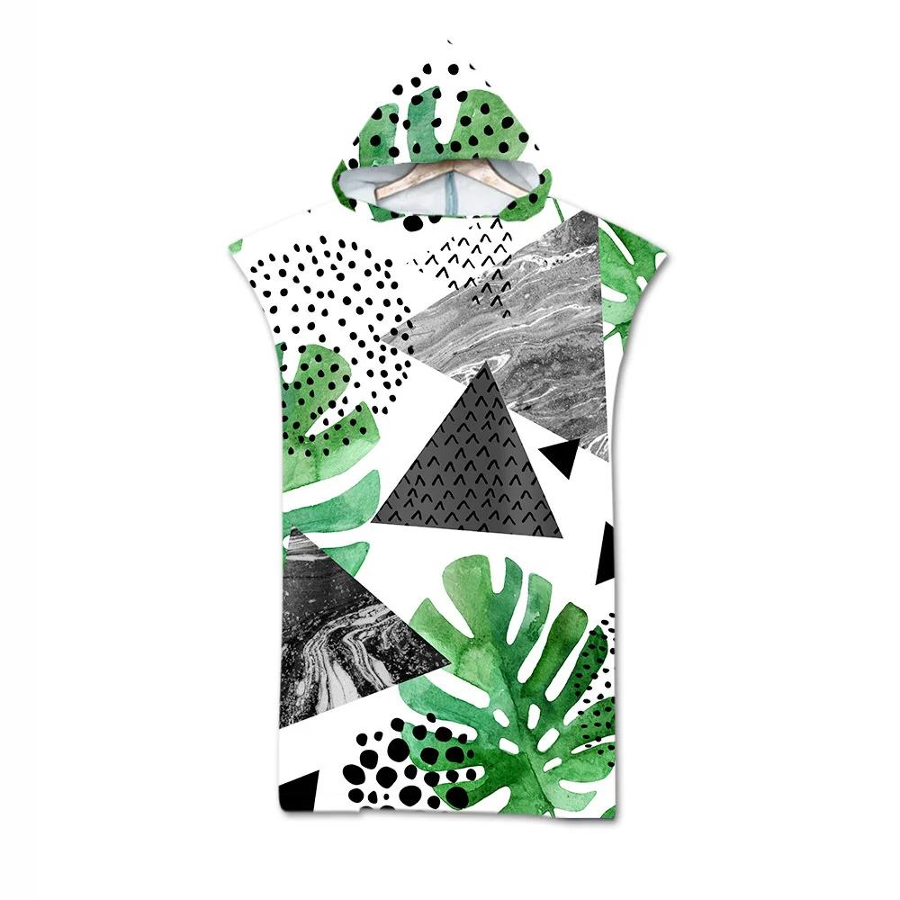 Toalla de Playa de Moda de Verano Microfibra Secado Rápido Capa Grande con Capucha Poncho de Animales de Dibujos Animados para Adultos Bata de Baño para Nadar Surf Toalla de Baño