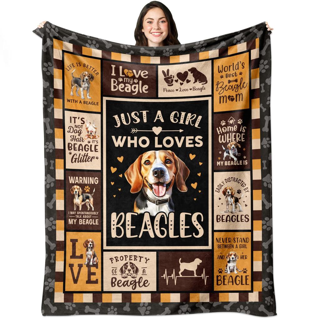 Beagle Blanket Cartoon Dog Flannel Blanket Sofa Blanket Suitable For Children Teen Adult Gift Blanket