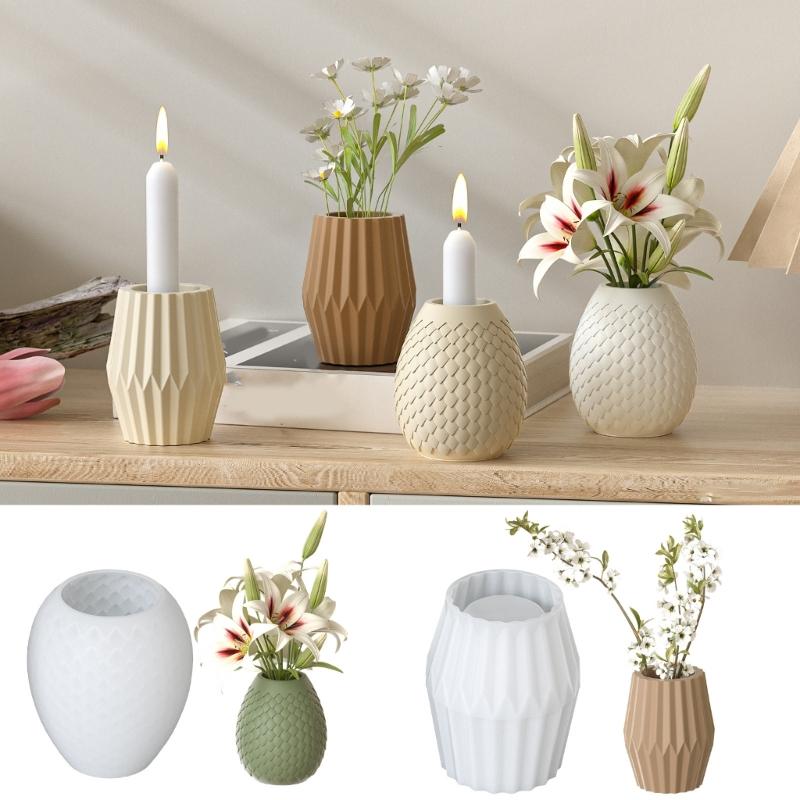 Dragon's Egg/Striped Mold for Flower Vase Home Decoration Making Mould High Temperature Resistant Silicone Jewelry Mold