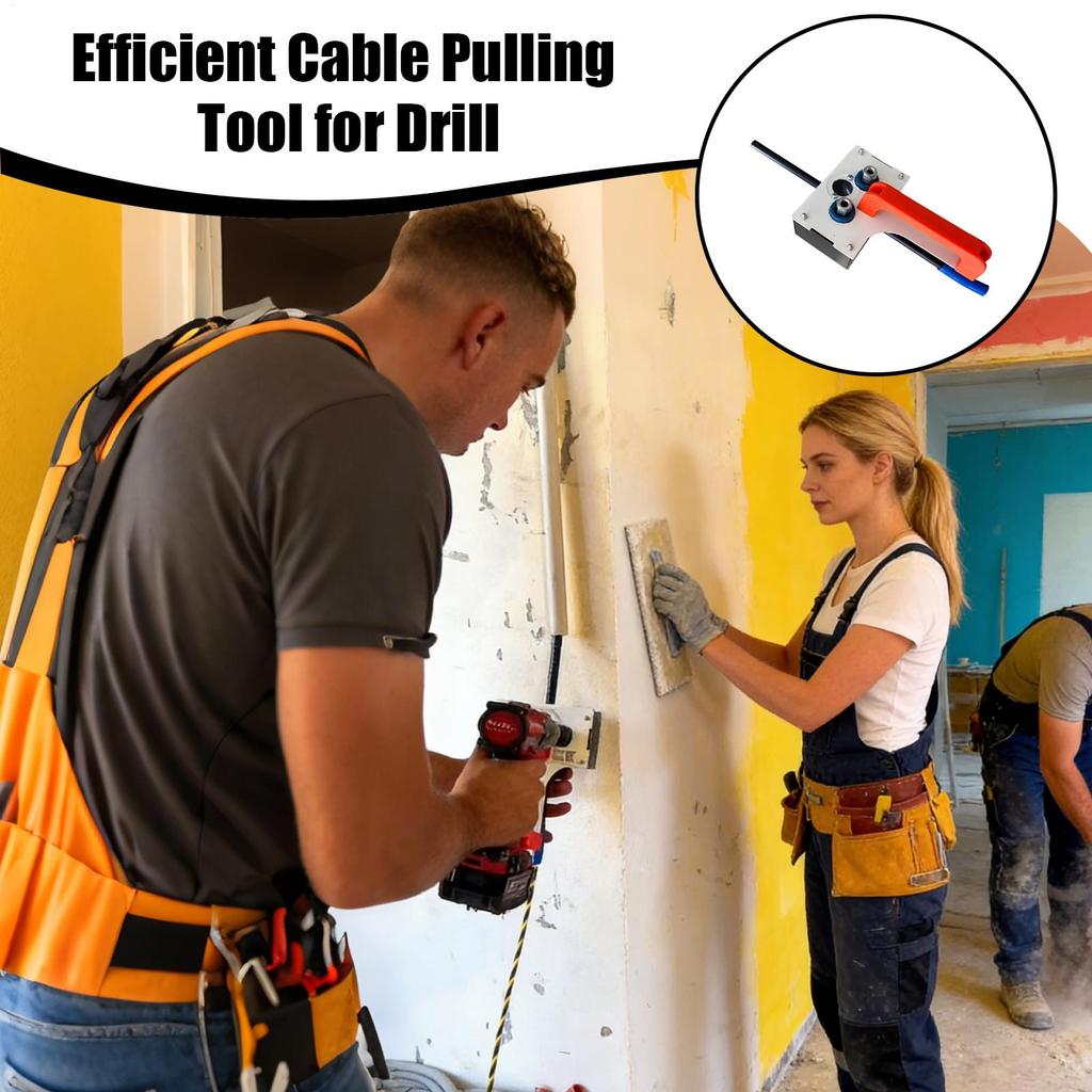 Wire Puller Heavy Duty Handheld Wiring Tools 8mm Wire Tugger for Electrician for Pipe Narrow Spaces Wall Underground Data Center