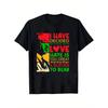 Black History Month Heart Pattern T-Shirt - Unisex Casual, Bold "I Decide To Love" Design, Red And Green Color Scheme, Perfect for June 10Th