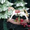 Christmas Decoration Gift Resin Rocking Horse Home Living Room Bookcase Room Decoration Ornaments Gift For Friends