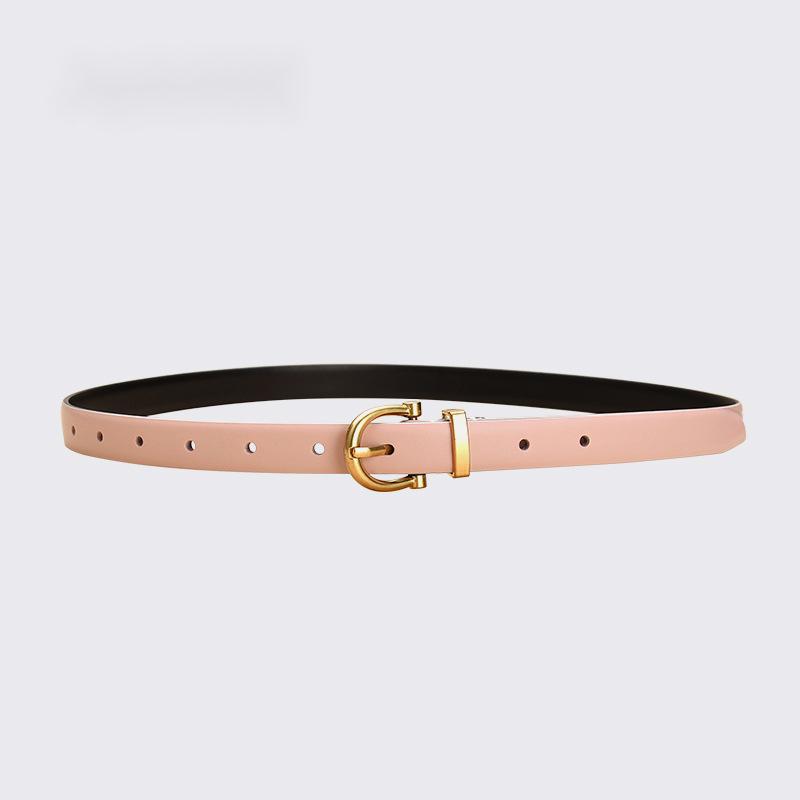 Meier Genuine Leather Belt Women's Retro Women's Belt Simple All-Match Fashion Jeans Suit Pants Women's