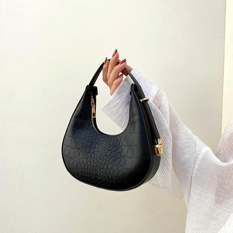 Сумка через плечо в форме полумесяца для женщин — фото 4