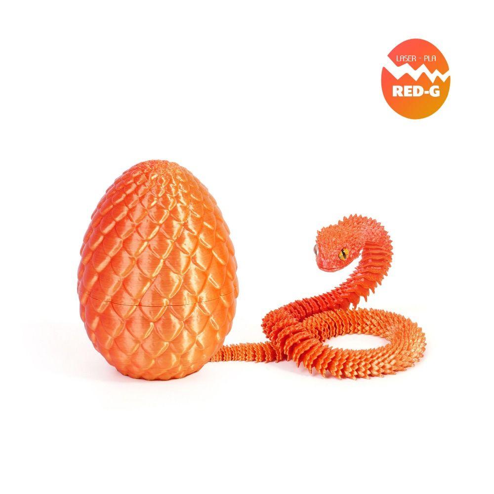 Snake Egg 3D Printed Snake Toys Creative Luminous Snake Ornament  Landscaping Decoration