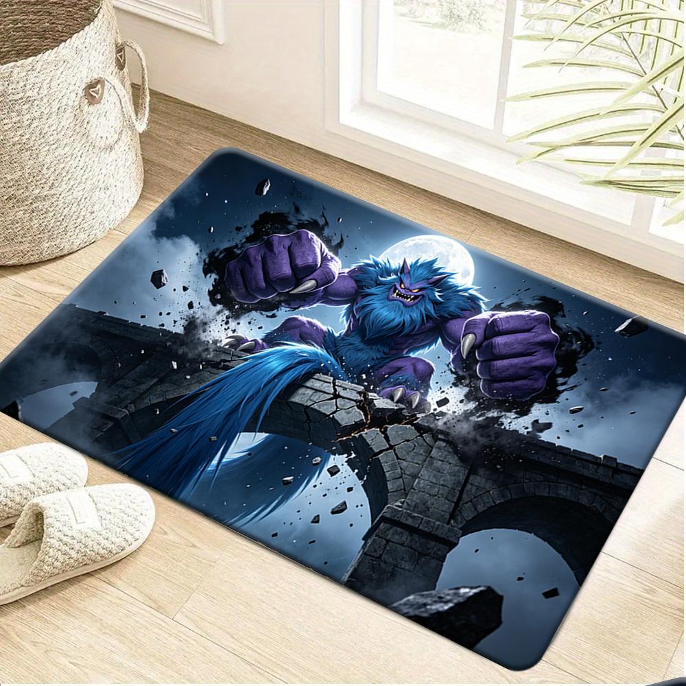 Pokemon Ash & Pikachu Thunder Attack Print Non-Slip Floor Mat Doormat 40x60cm