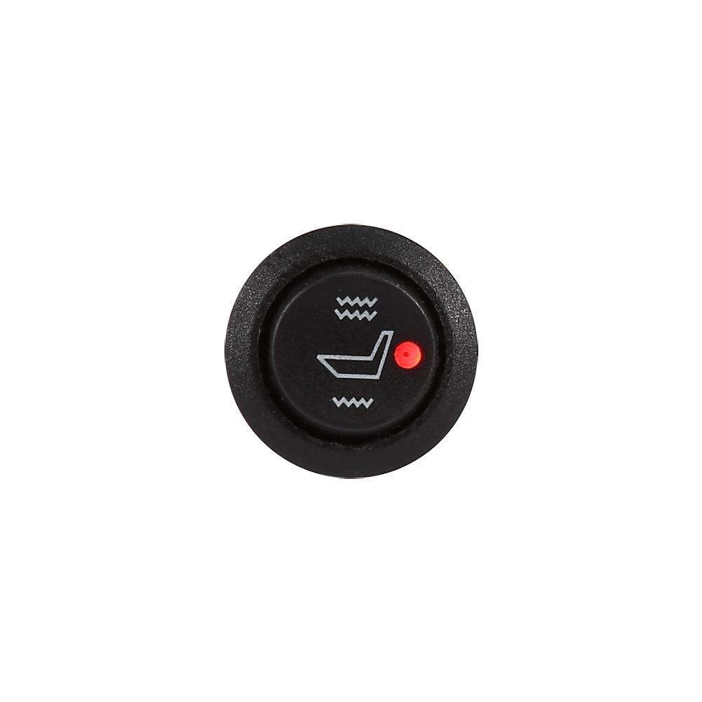 Gorgeri Universal Car Seat Heater Switch 3 Pin Round Heat Rocker Control High Off