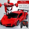 Electric RC Car 2 In 1 Transformation Robots Sports Vehicle Model Robots Boys Toys Remote Cool RC Deformation Cars Kid Toy Gift