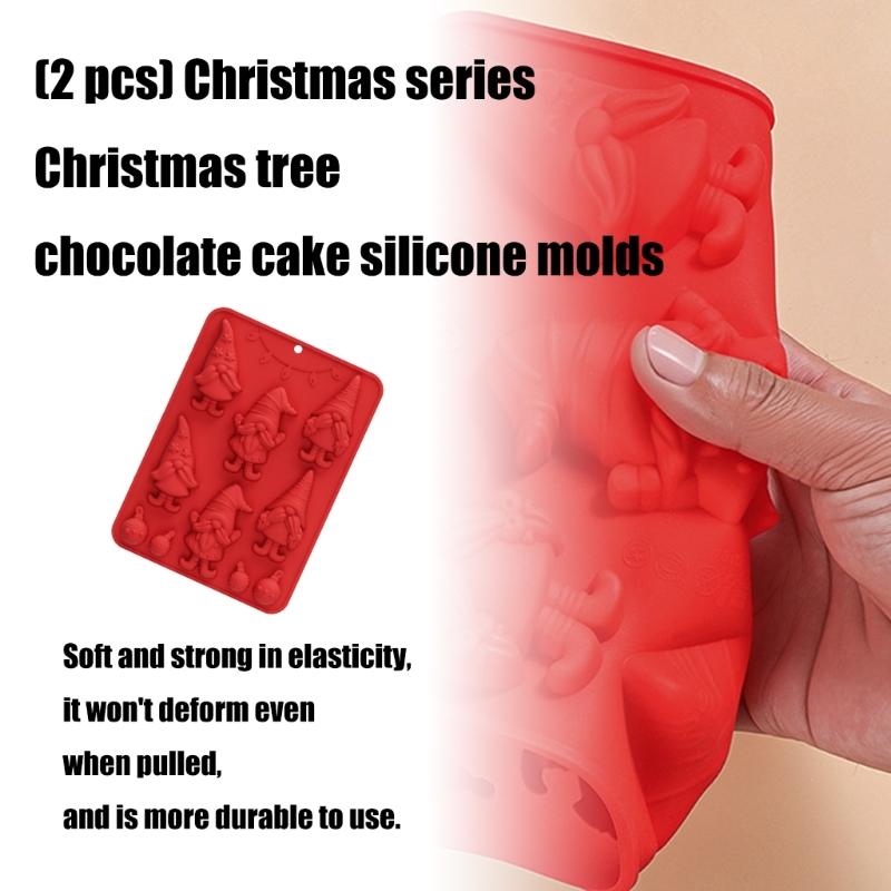 Christmas Gnomes Silicones Bakewares Mold Detailed Design Heat Resistant Crafting And Baking Essential