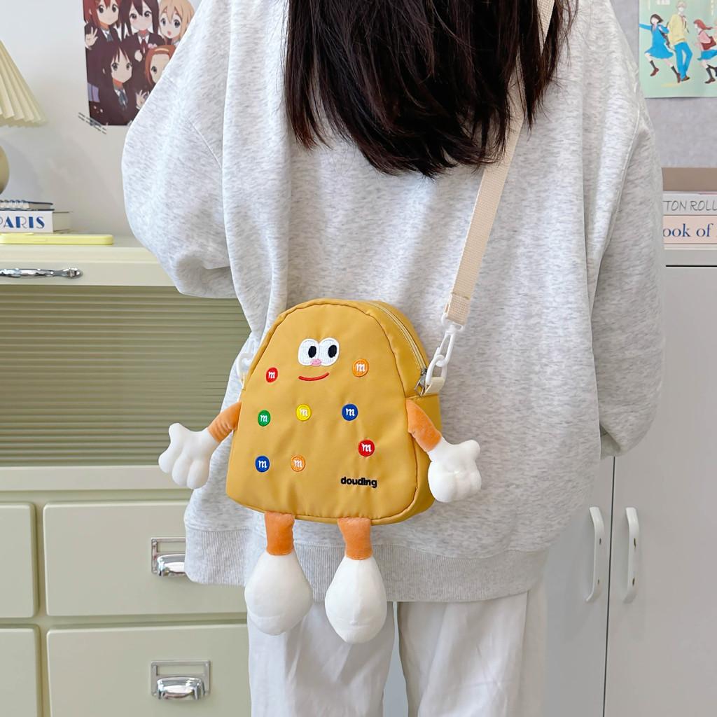 Adorable Ins Cartoon Canvas Backpack For Students Featuring Lightweight Design And Cute Bear Pattern