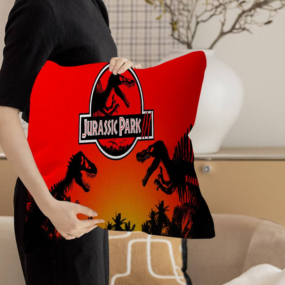 J-Jurassic P-Park Kudde Gåva Hemmakontor Dekoration Sovrum Soffa Bil Kuddfodral fodral 45x45