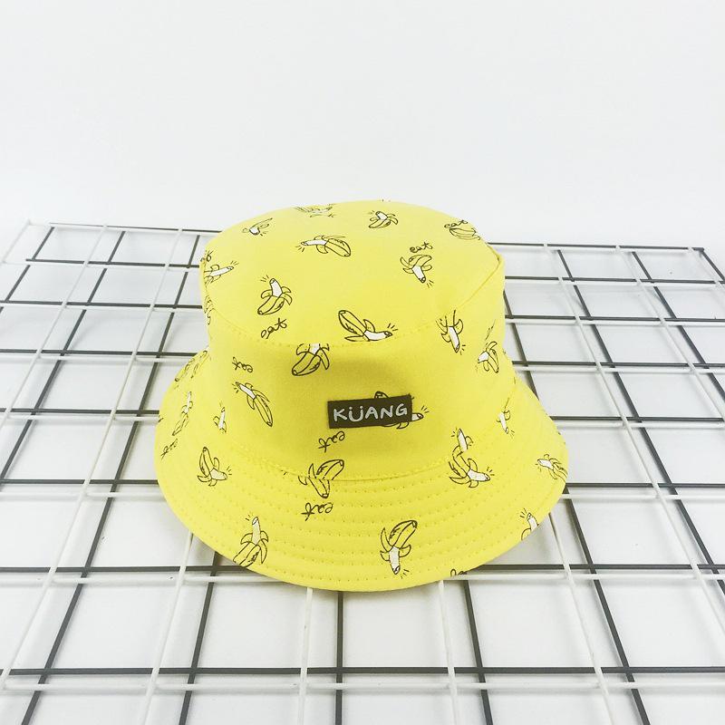 New banana fries bucket hat basin hat women double-sided sun hat summer street casual couple hat