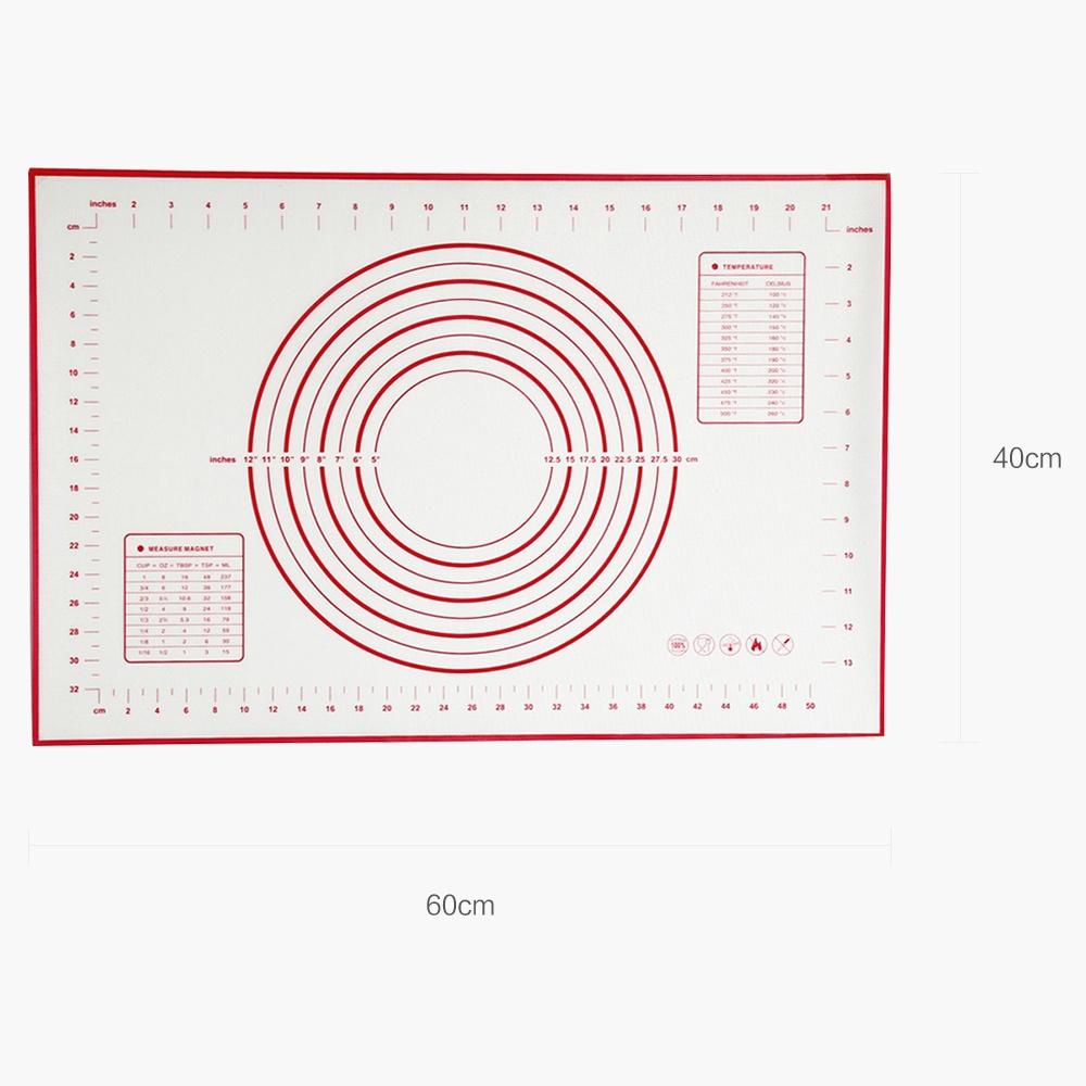 1 ks 40*60cm Válcovací těsto Nepřilnavá podložka Trouba Silikonová podložka Cukrářské nástroje Pečicí vložka Podložka Hnětení těsta Pečicí podložka List na knedlíky
