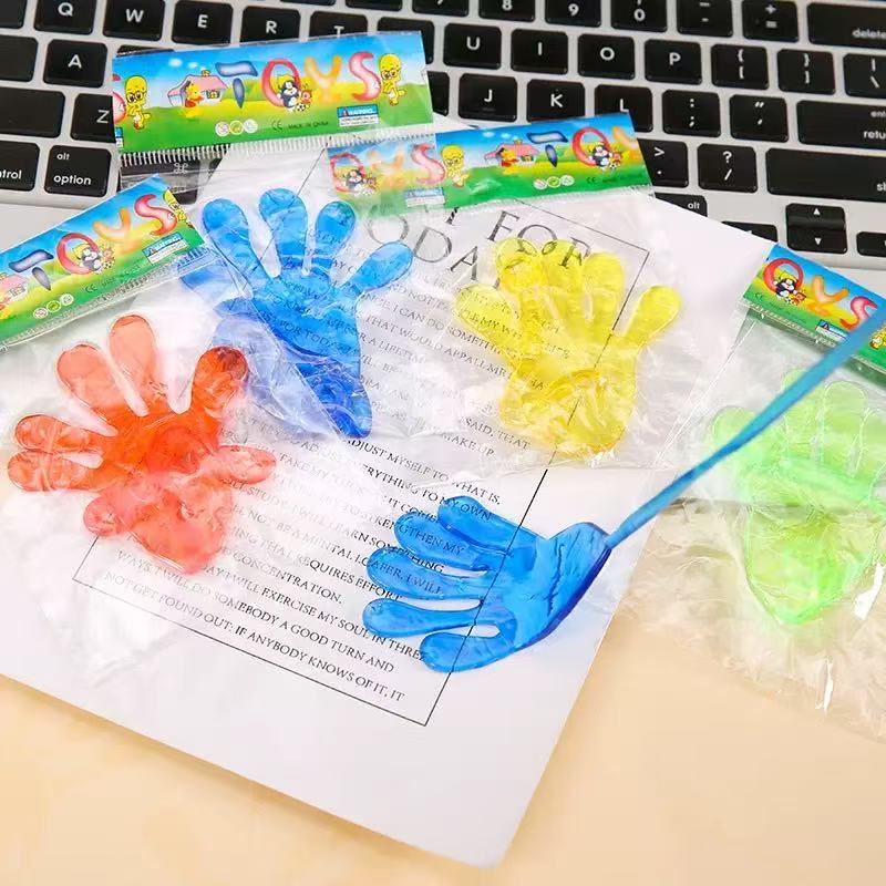 Funny  Sticky Hands Toy Palm Elastic Sticky Squishy Slap Palm Toy Novelty Gift Party
