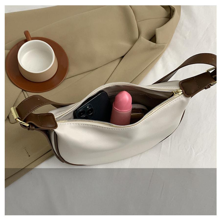 Soft Faux Leather Crescent Moon Bag for Women, Trendy 2026 Minimalist Shoulder Crossbody Purse, Korean Style Fashion Handbag