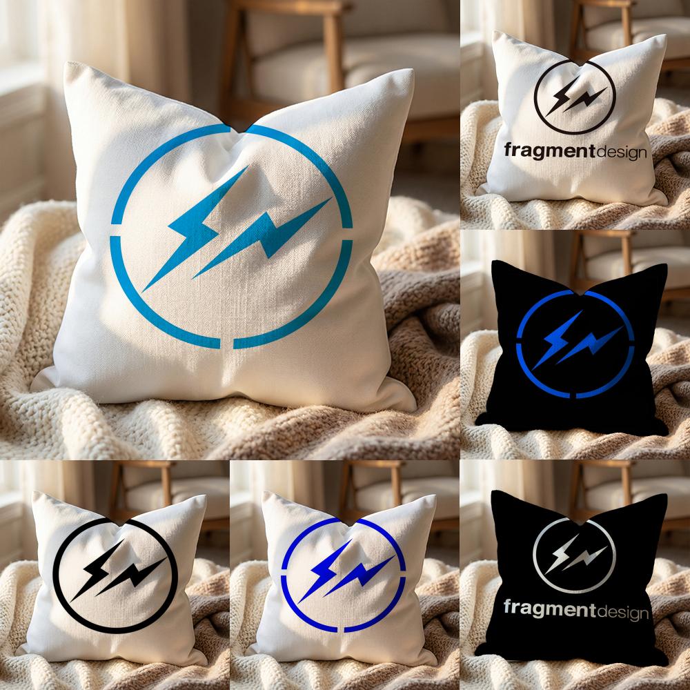 Lightning F-Fragment Design Cushion Cover Multi-Scene Pillow Cover for Home & Car - Reversible, Soft & Durable for Daily Use