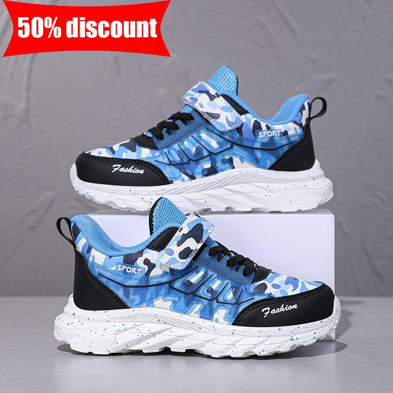 Childrens Sports Shoes Mesh Casual Comfortable Soft Sole Outdoor Boys Jogging Shoes New Anti Slip Rebound Walking Shoes