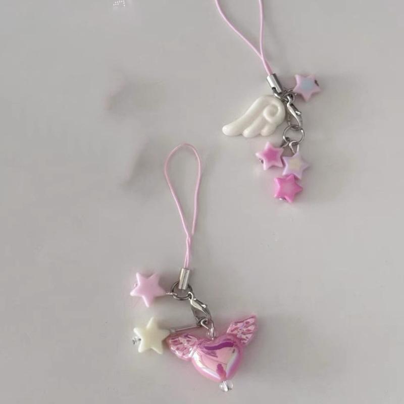 Fashionable Phone Chain Star Charm Keychain Pendant with Secure Feature Modern Star Pattern Gift