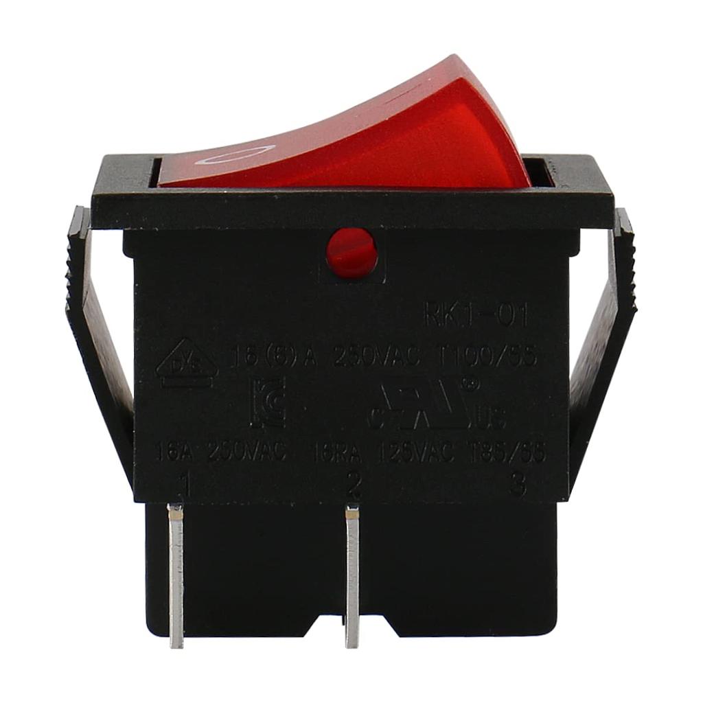 Baomain Red Light SPDT On/Off Snap-in Boat Rocker Switch 4 Pin 16A/250V UL TUV Listed (1, Red)