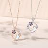 Tancise 925 Sterling Silver Classic Women Necklace Pendant Zircon Fashion Gift