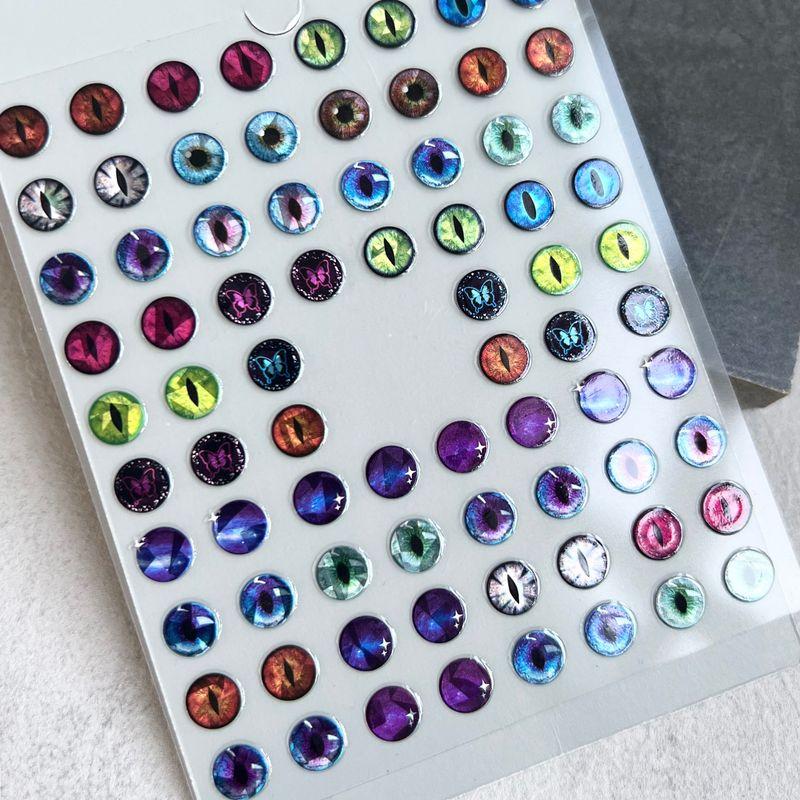 

[Sober Personnel] Devil s Pupil Nail Stickers Fingernail Decoration Cassette Style Neutral Men and Women Nail Sticker Flat Devil Eye Pupil