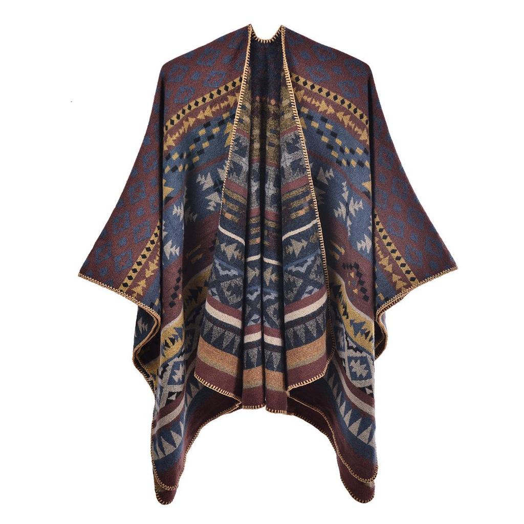 Autumn/Winter Ethnic Bohemian Knit Shawl Cloak
