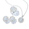 Zircon Set, Versatile Fashion Necklace Earring Set, Flower Set Jewelry.