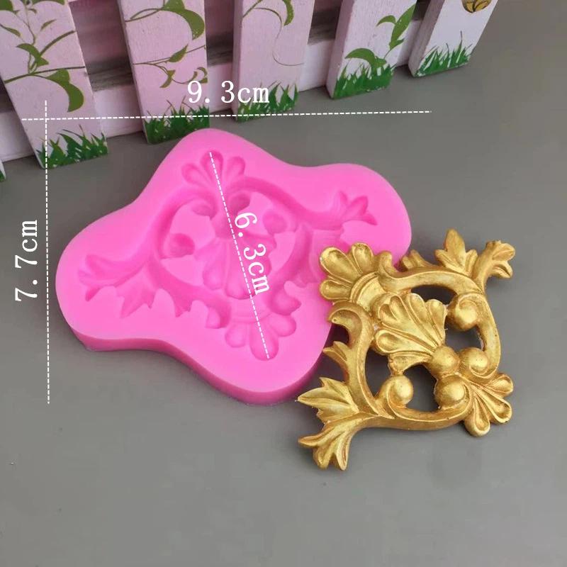 DIY Ретро Европейский Рельефный Узор Форма Полая Кружевная Форма для Выпечки Шоколада Кухонная Силиконовая Форма для Украшения Сахарных Тортов