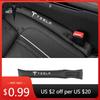 Car Sticker New Leather Car Seat Gap Filler Seat Gap Leak Proof Filling Plug Strip For Tesla Model S X Y 3 Roadster SpaceX