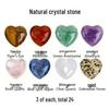 20 Pezzi Ornamento a Forma di Cuore in Pietra di Cristallo Naturale da 20 mm